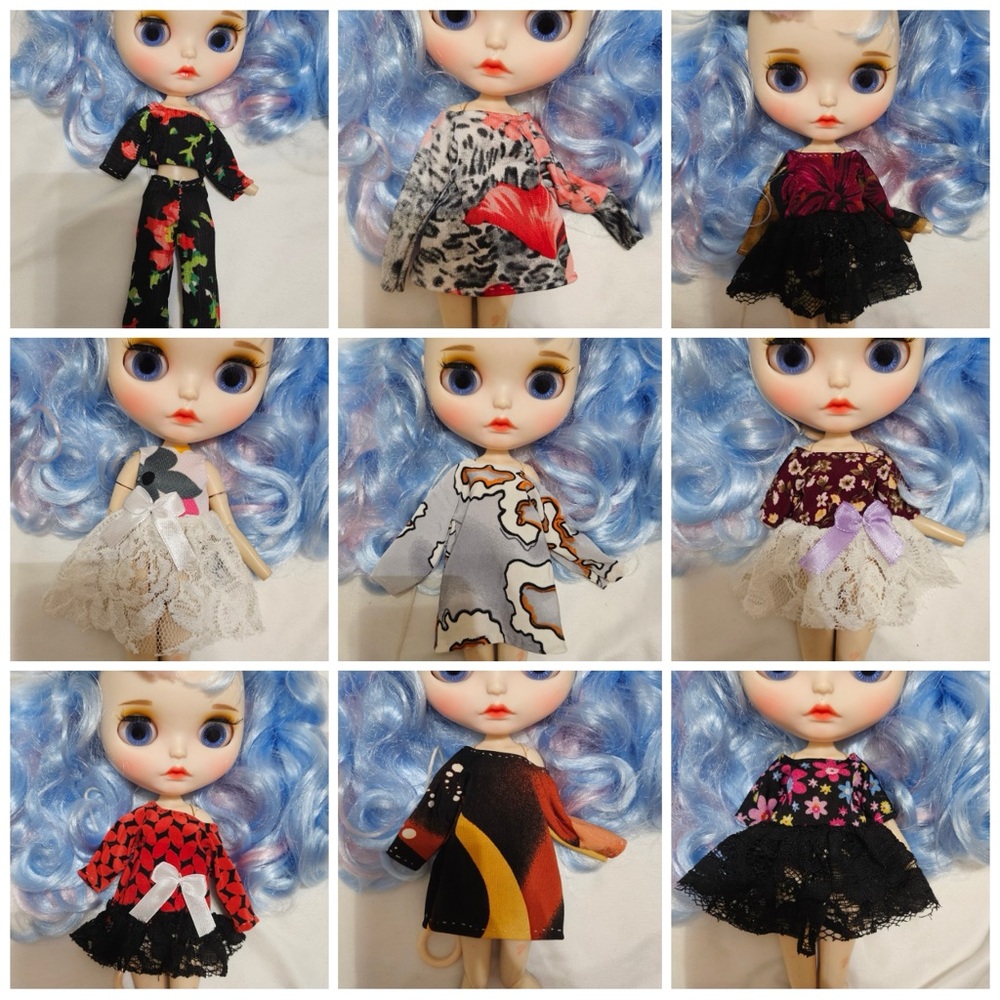 9 outfits for Blythe doll